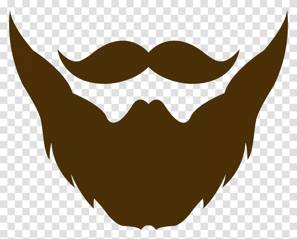 Beard Clipart Brown Beard Bigote Y Barba, Mustache, Person, Human, Stencil Transparent Png