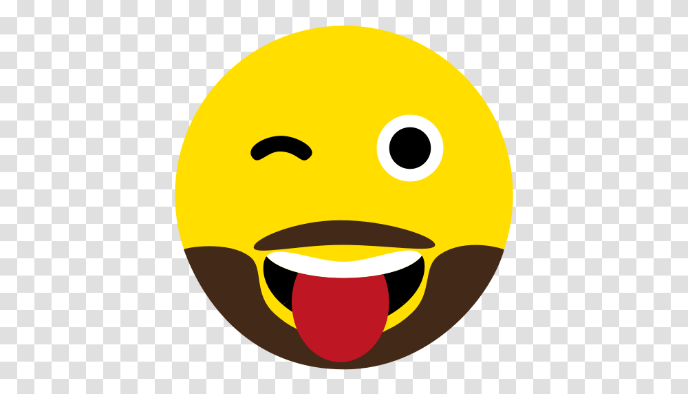 Beard Emoji Eyes Face Naughty Icon, Pac Man Transparent Png