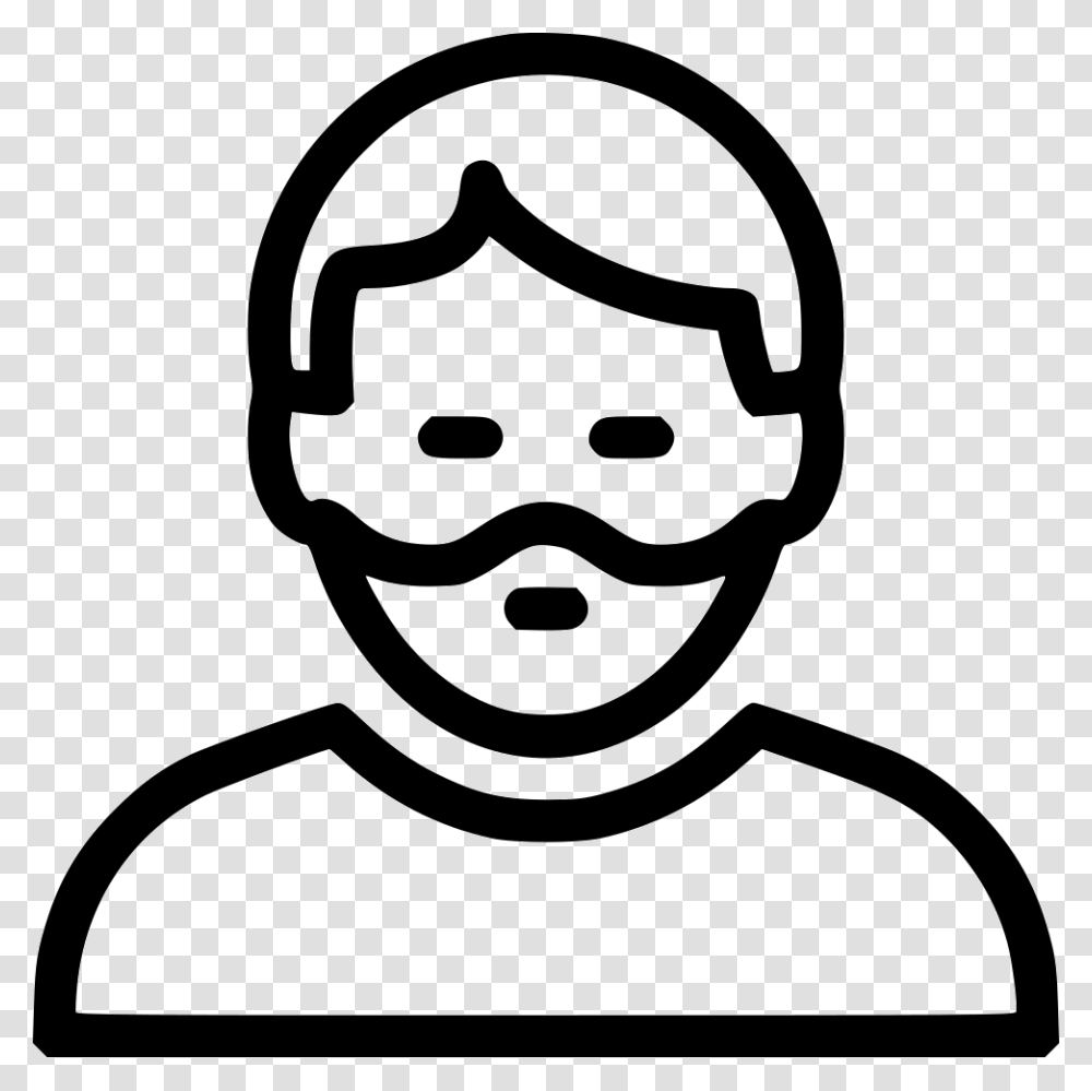 Beard Man Icon Free Download, Stencil, Label Transparent Png