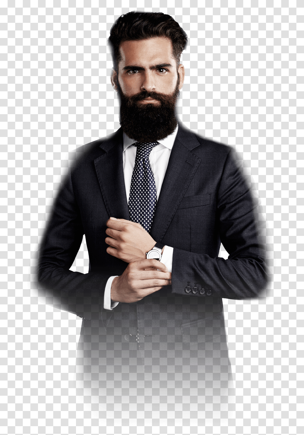 Beard Men Standing, Apparel, Suit, Overcoat Transparent Png