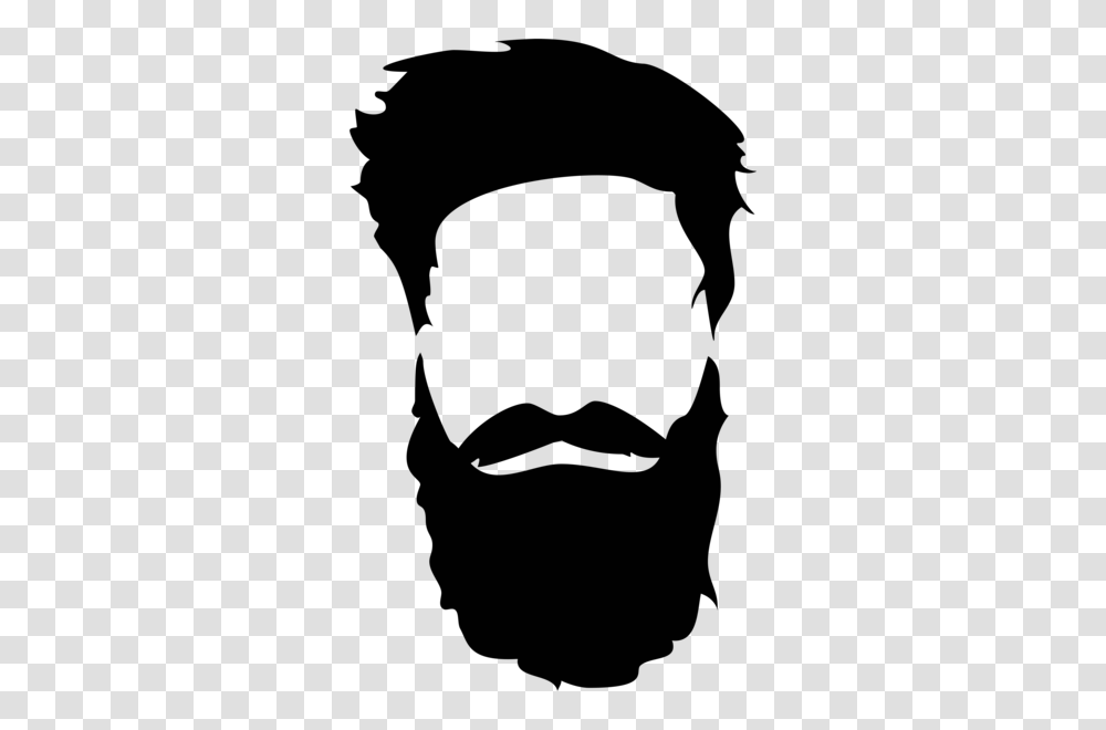 Beard, Person, Face, Gray, Silhouette Transparent Png