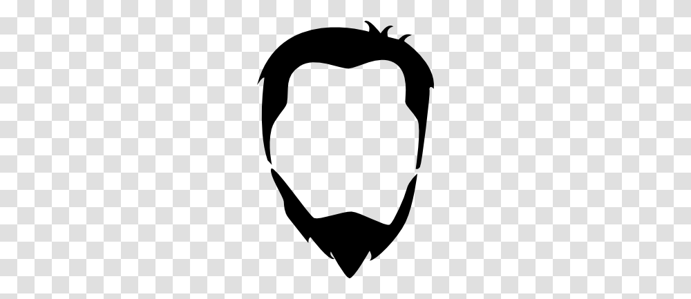 Beard, Person, Stencil, Cushion, Silhouette Transparent Png