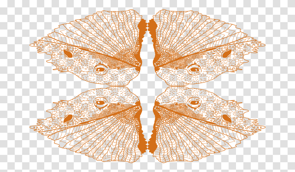 Bearded Dragon Butterfly, Pattern, Ornament, Fractal, Panther Transparent Png