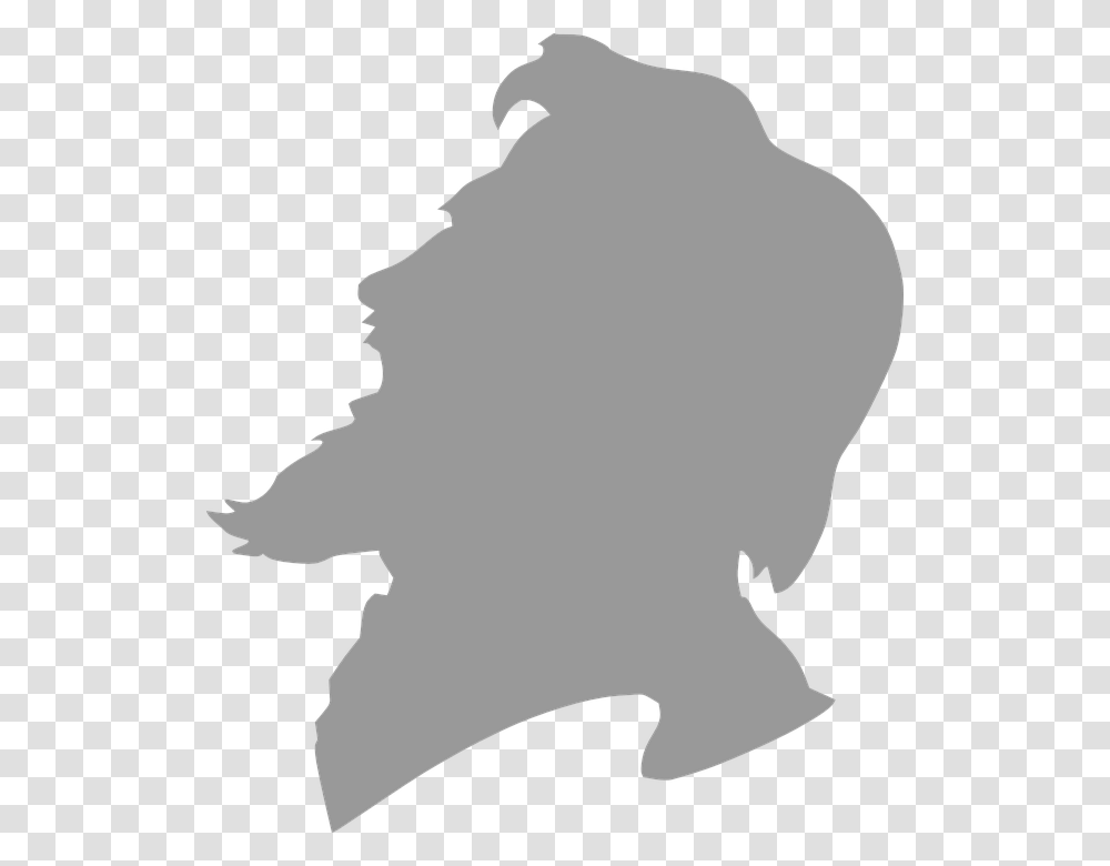 Bearded Man Profile Silhouette, Leaf, Plant, Person, Human Transparent Png
