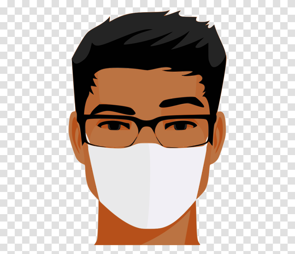 Beardheadvision Care Man With Face Mask, Person, Label Transparent Png
