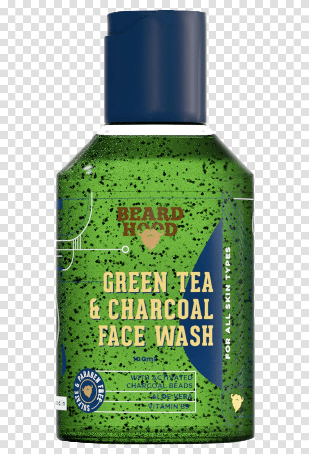 Beardhood Green Tea Amp Charcoal Face Wash, Beverage, Bottle, Alcohol, Poster Transparent Png
