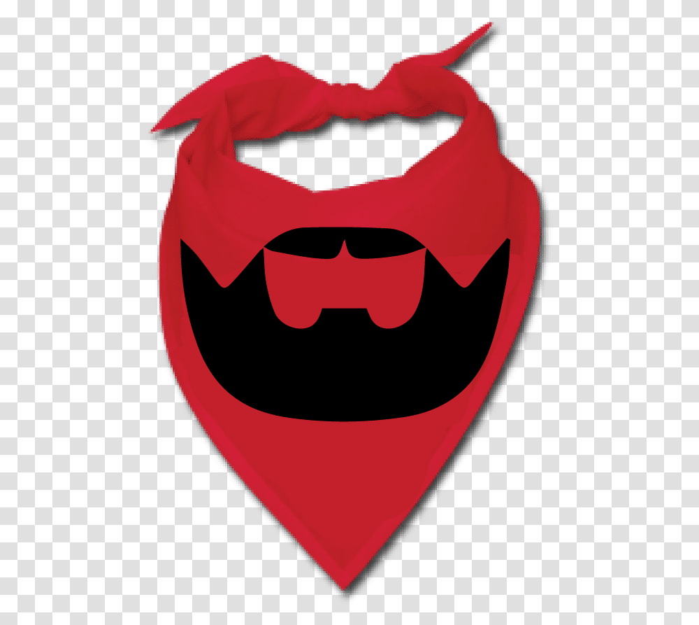 Beardilizer Logo Bandana Red Albanian Bandana, Mouth, Lip, Teeth, Heart Transparent Png