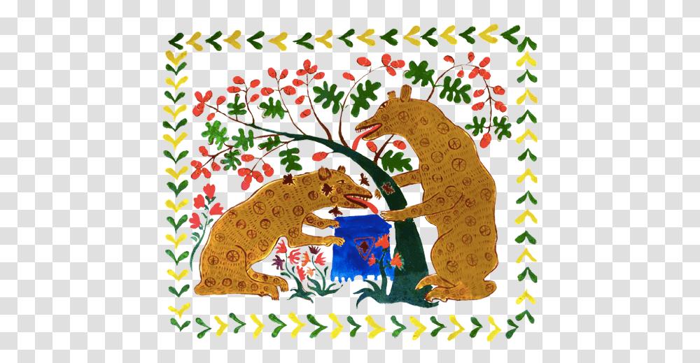 Bears Illustration, Plant, Animal, Rug Transparent Png