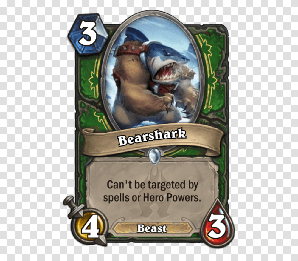 Bearshark Can't Be Targeted By Spells Or Hero Powers Hearthstone Mech C Thun, Person, Gambling, Game, Slot Transparent Png