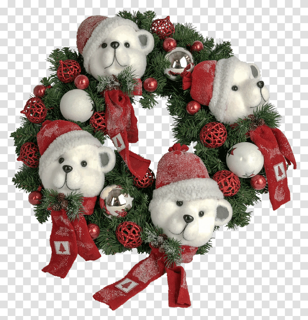 Beary Christmas Wreath Christmas Ornament Transparent Png