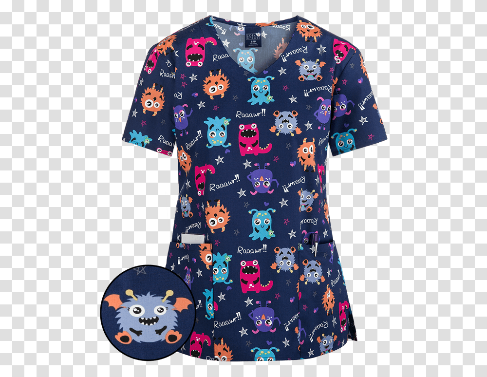 Beary Good Time Scrub Top From Medline, Shirt, Pajamas, Dress Transparent Png