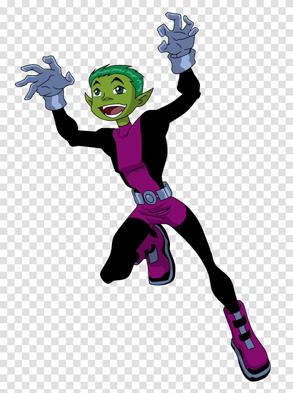 Beast Boy Leaping Grin Weasyl, Person, Leisure Activities, Acrobatic Transparent Png