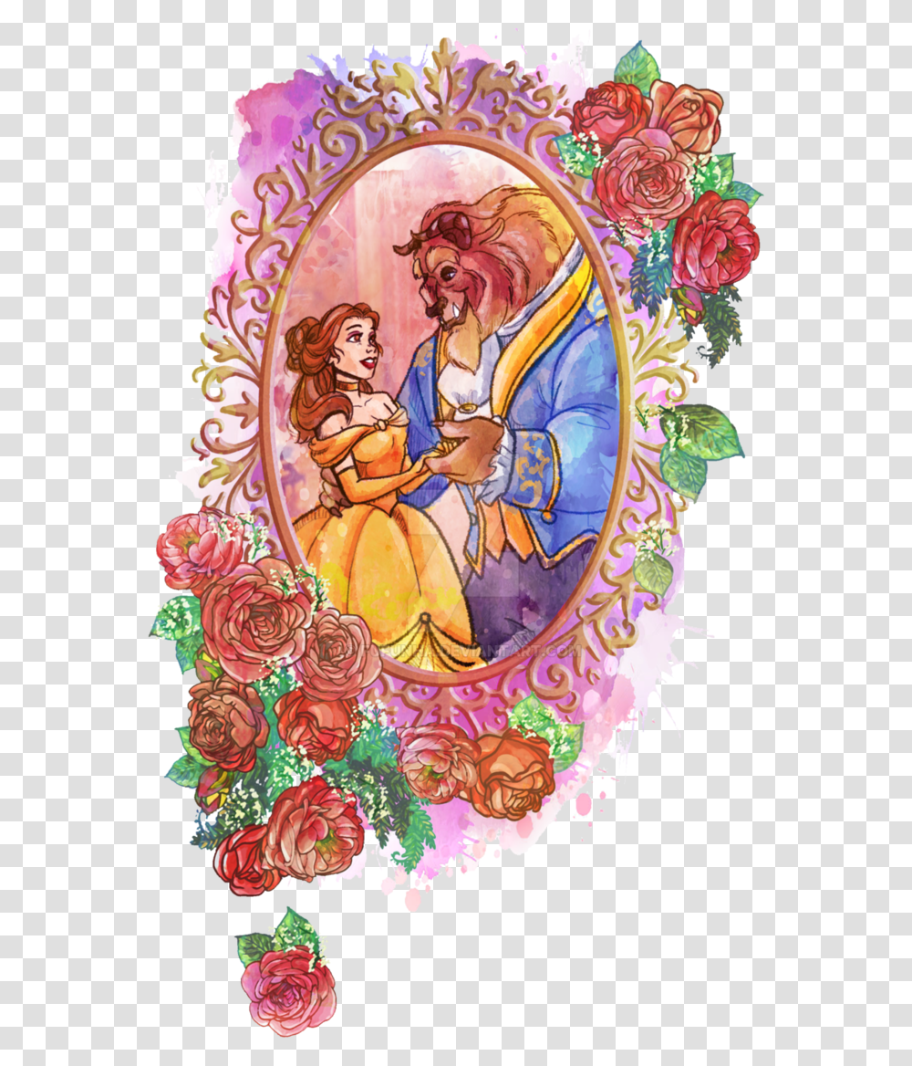 Beast By Fufunha Belle Tattoo Belle Flower Disney, Art, Graphics, Floral Design, Pattern Transparent Png