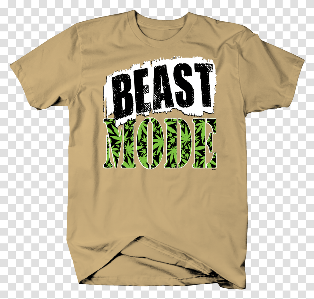 Beast Mode Smoke Marijuana Weed 420 Blaze It High Joint T Shirt, Apparel, T-Shirt Transparent Png