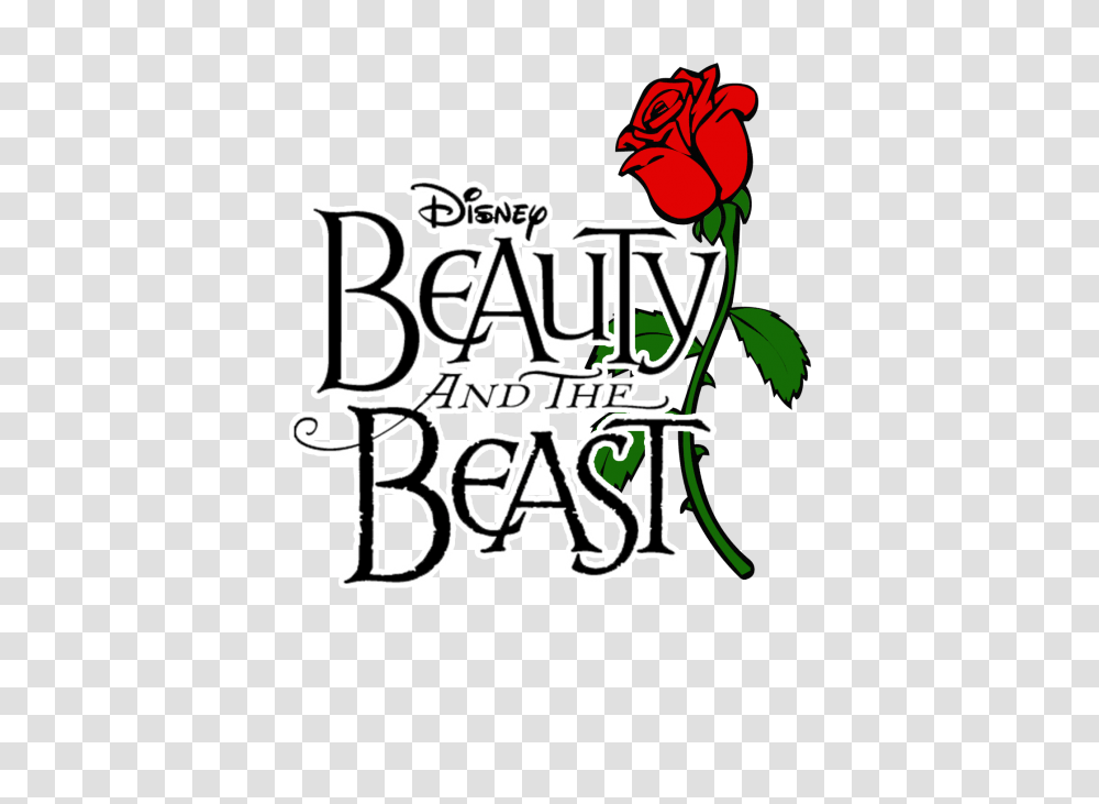 Beast Musical Clipart Beauty And The Beast Design Rose, Text, Flower, Plant, Graphics Transparent Png