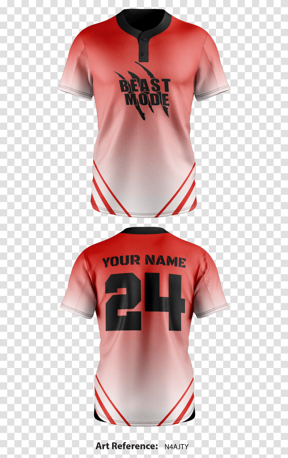 Beastmode Two Button Softball Jersey Sports Jersey, Apparel, Shirt, Person Transparent Png