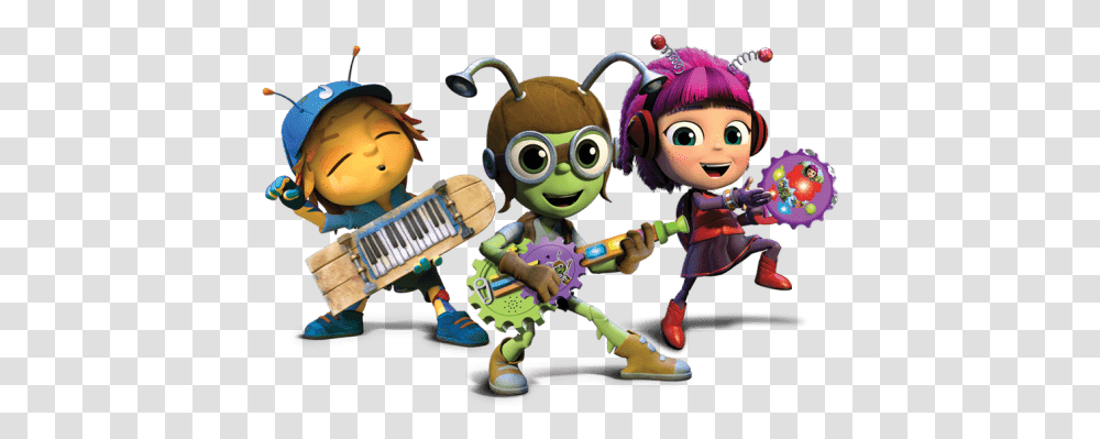 Beat Bugs Making Music Beat Bugs Band, Toy, Doll, Figurine, Head Transparent Png