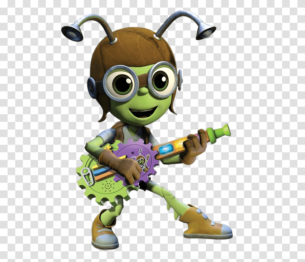 Beat Buts Crick On His Guitar, Toy, Green Transparent Png