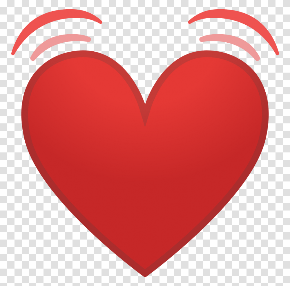 Beating Heart Icon Noto Emoji People Family & Love Iconset Red Heart, Balloon, Plant, Cherry Transparent Png