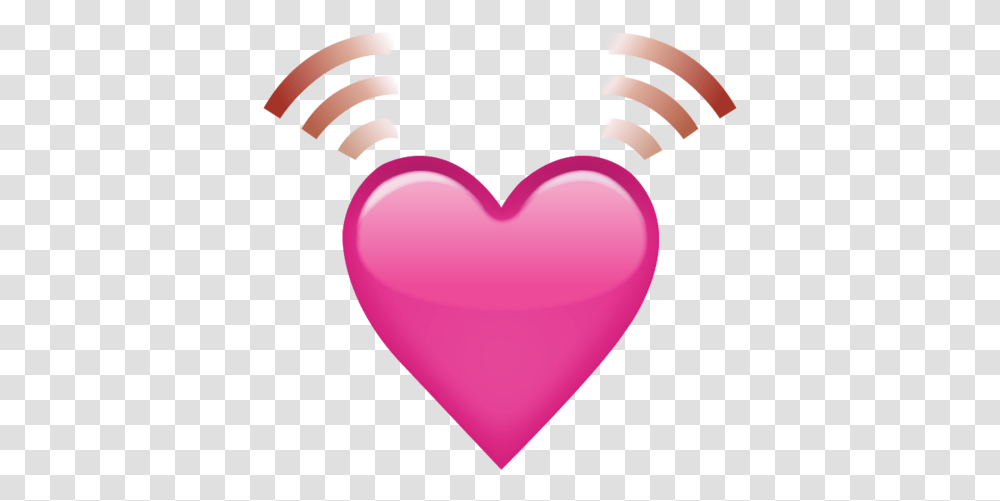 Beating Pink Heart Emoji Heart Emoji Beating, Balloon, Plant, Purple, Rose Transparent Png