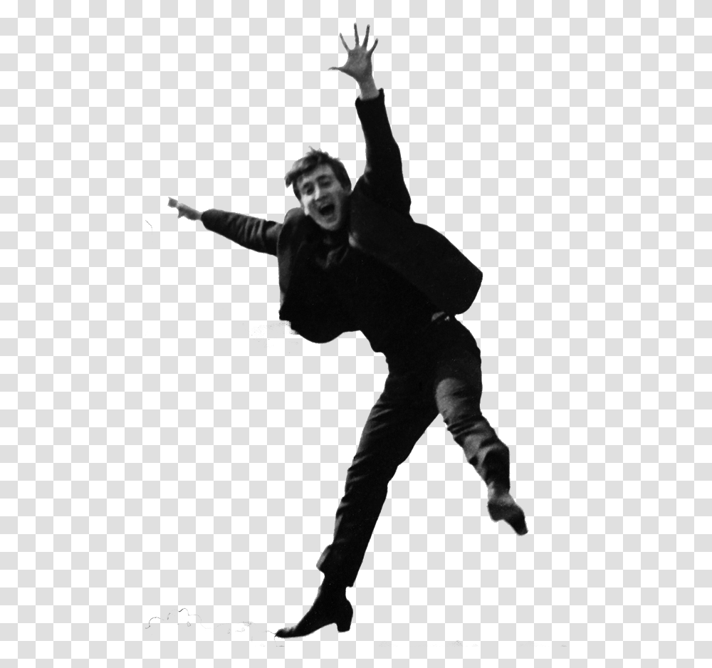 Beatles Black And White, Person, Dance Pose, Leisure Activities, Kicking Transparent Png