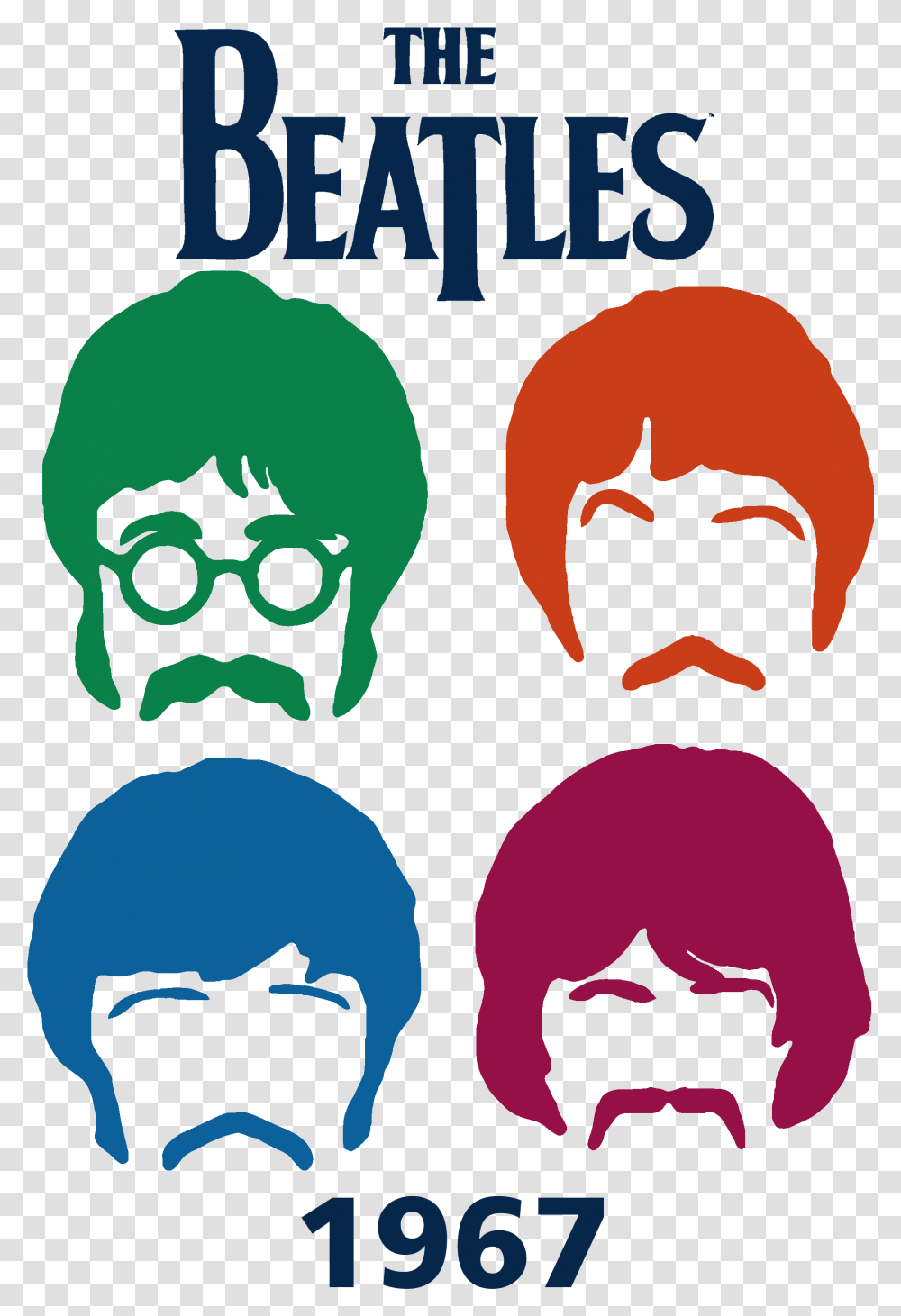 Beatles Clipart Download Beatles Anthology Highlights, Poster, Advertisement, Mustache, Stencil Transparent Png
