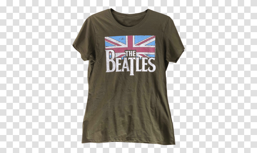 Beatles Distressed Logo Vintage Graphic T Shirt Beatles Flag T Shirt, Clothing, Apparel, T-Shirt, Person Transparent Png