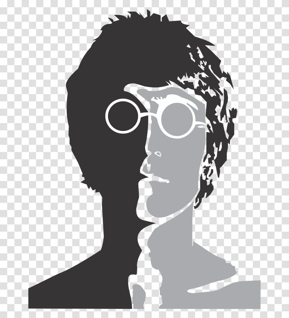 Beatles Vector Illustration John Lennon Art Poster, Head, Hair, Face, Person Transparent Png