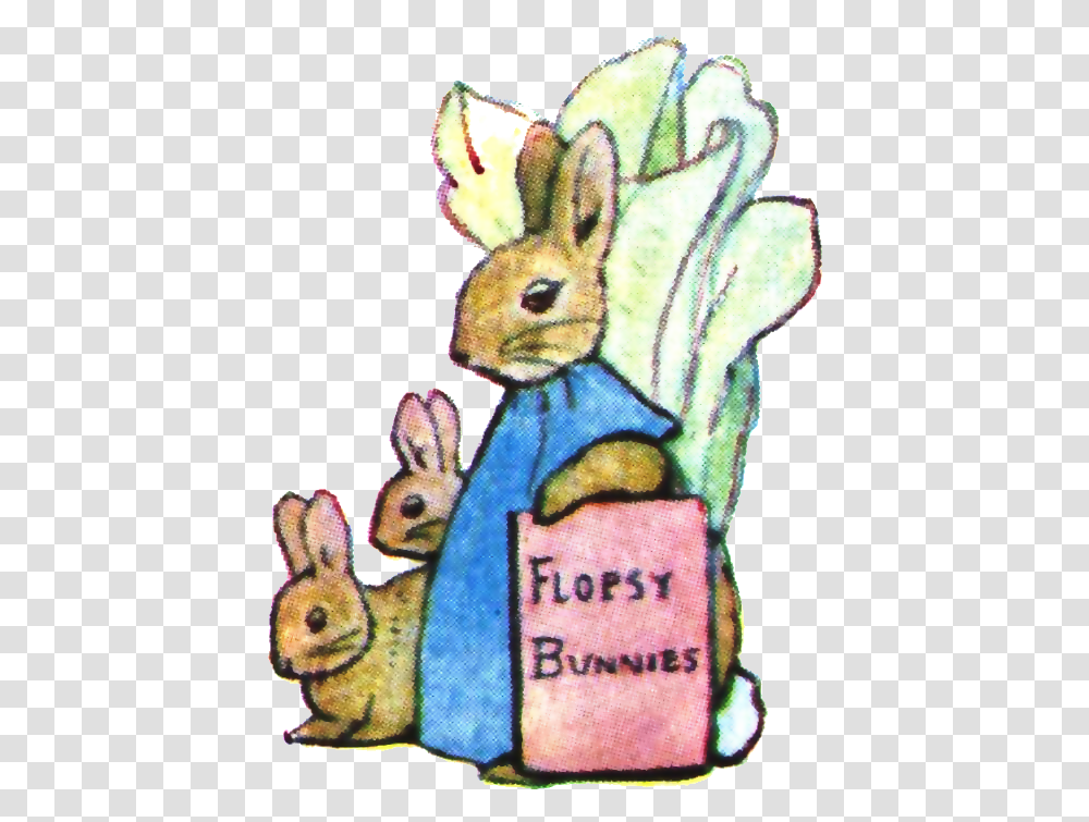 Beatrix Potter Inside Cover Flopsy Bunnies Wright Flopsy Bunnies Rabbits Bunnies Beatrix Potter, Hare, Rodent, Mammal, Animal Transparent Png