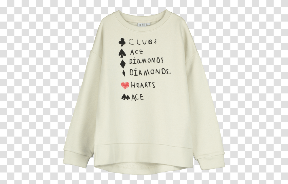 Beau Loves Clubs Ace Relaxed Fit Sweatshirt Long Sleeved T Shirt, Apparel, Sweater, Hood Transparent Png