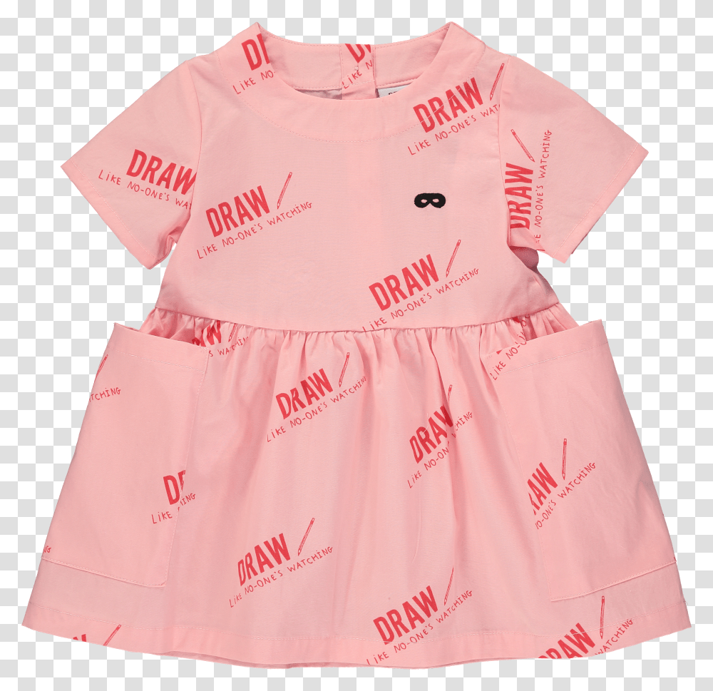 Beau Loves Pink Draw Baby Dress Transparent Png