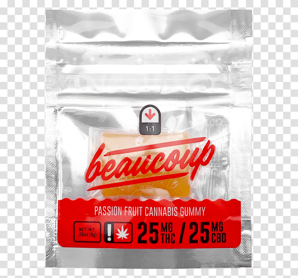 Beaucoup Edibles Candy Passion Fruit Gummy Lager, Advertisement, Poster, Word Transparent Png