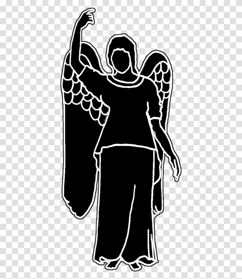 Beautiful Angel Silhouette Silhouette, Stencil, Person, Human Transparent Png
