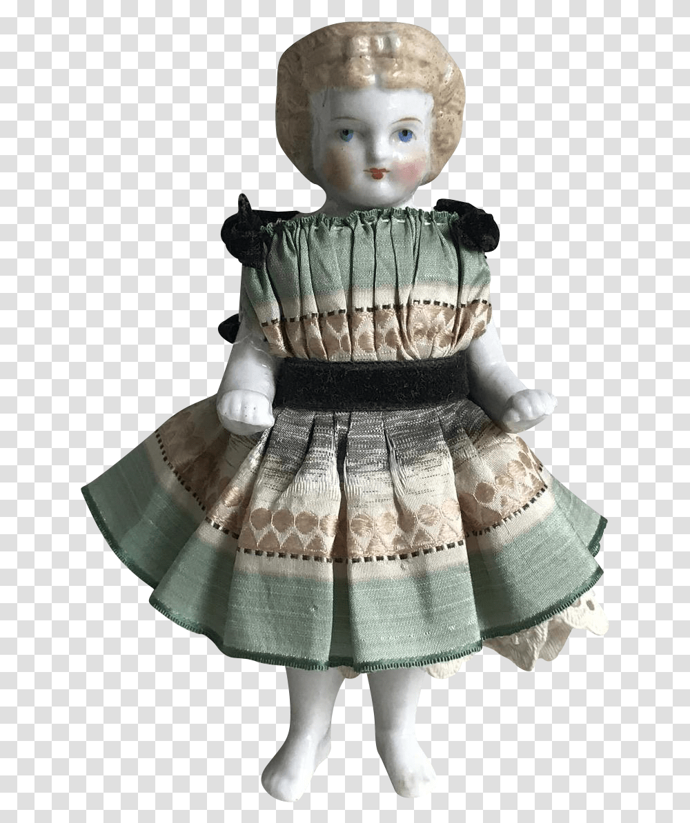 Beautiful Antique Frozen Charlotte China Doll Figurine, Toy, Person, Human, Skirt Transparent Png