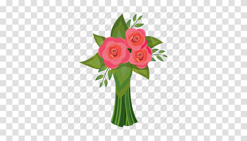 Beautiful Bouquet Cartoon Flower Gift Pink Rose Icon, Plant, Blossom, Floral Design, Pattern Transparent Png