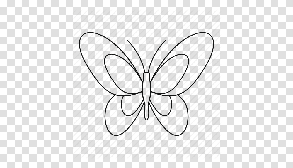 Beautiful Butterfly Bug Fly Moth Outline Spring Tattoo Icon, Plot, Plan, Diagram Transparent Png
