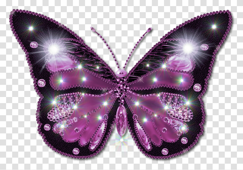 Beautiful Butterfly, Ornament, Purple, Pattern, Fractal Transparent Png