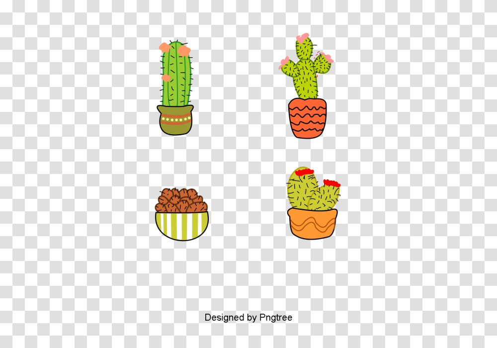 Beautiful Cartoon Cute Hand Painted Plant Cactus Beautiful, Food, Seed, Grain, Produce Transparent Png