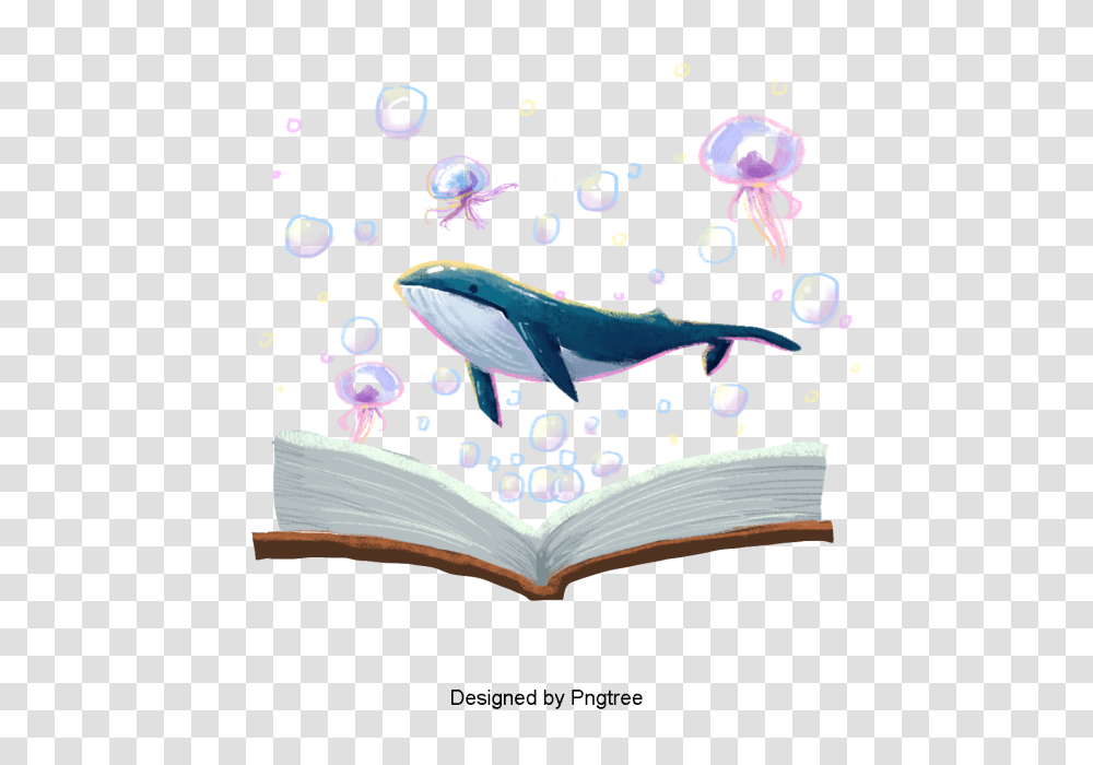 Beautiful Cartoon Hand Painted Watercolor Book Knowledge, Paper, Advertisement, Poster, Fish Transparent Png