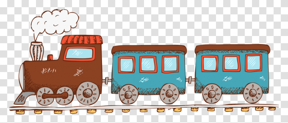 Beautiful Cartoon Little Train Elements Cartoon Train Steam, Vehicle, Transportation, Fire Truck, Locomotive Transparent Png