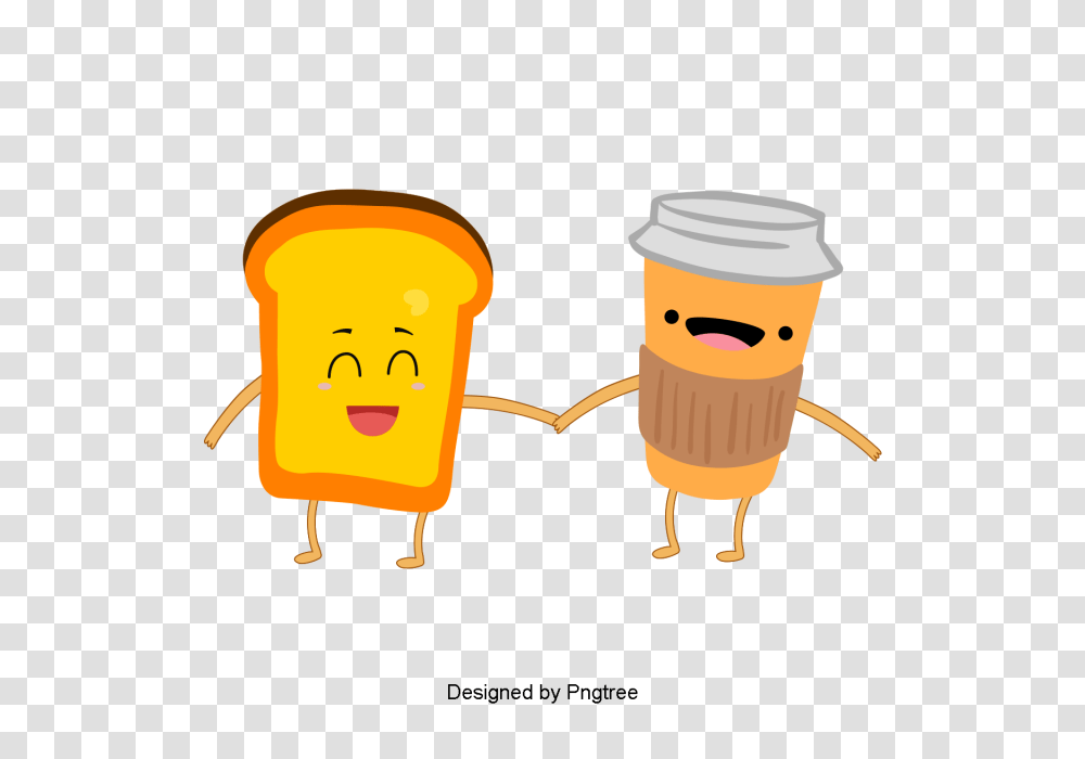 Beautiful Cartoon Lovely Hand Painted Coffee Food Drink Dessert, Coffee Cup, Bucket, Jug Transparent Png
