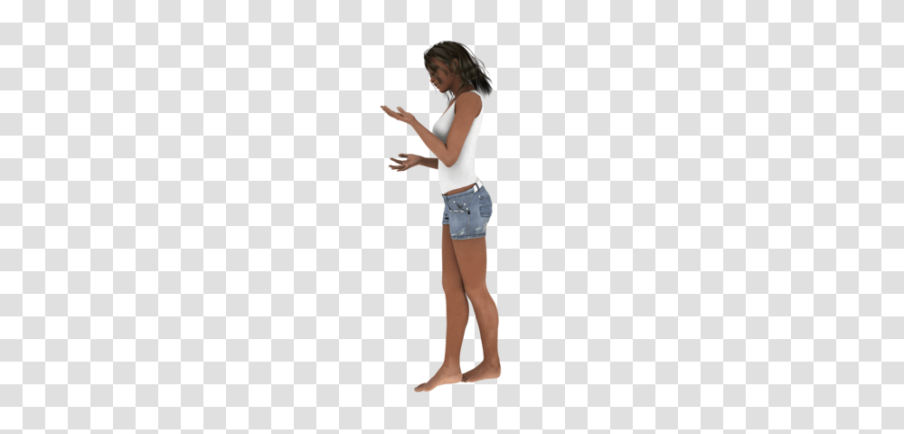 Beautiful Clipart Tan Woman, Shorts, Person, Standing Transparent Png