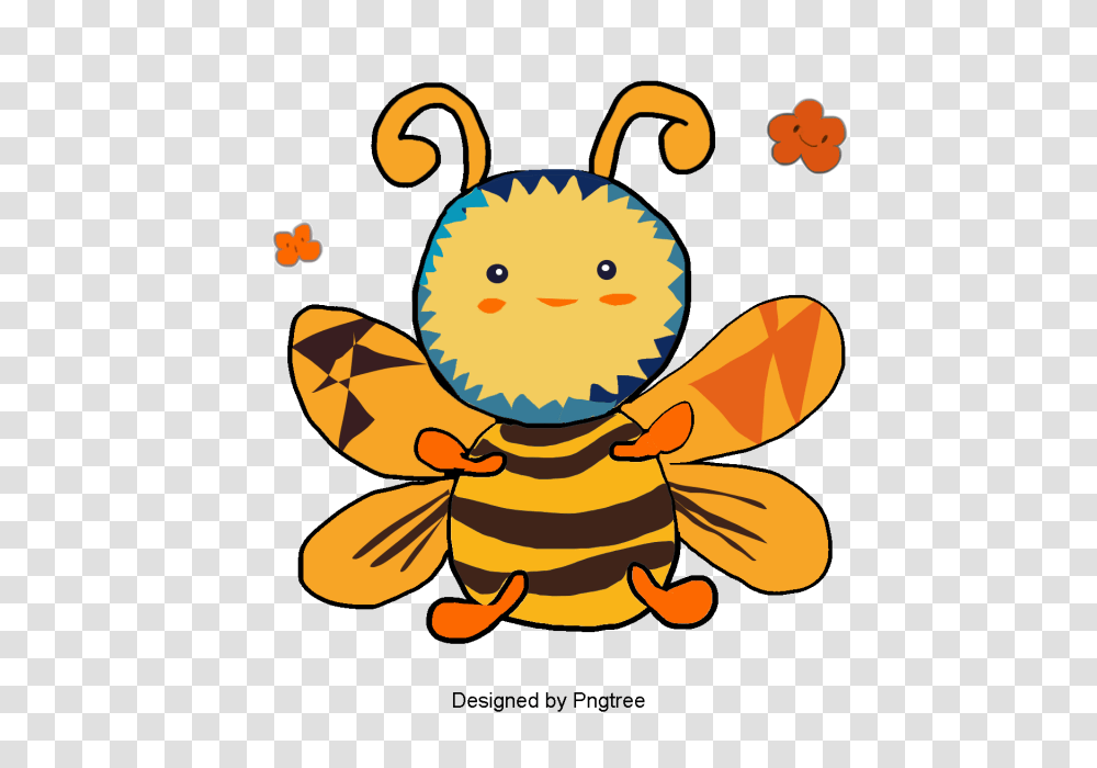 Beautiful Cool Cartoon Cute Hand Painted Animal Bees Beautiful, Invertebrate, Insect, Honey Bee, Wasp Transparent Png