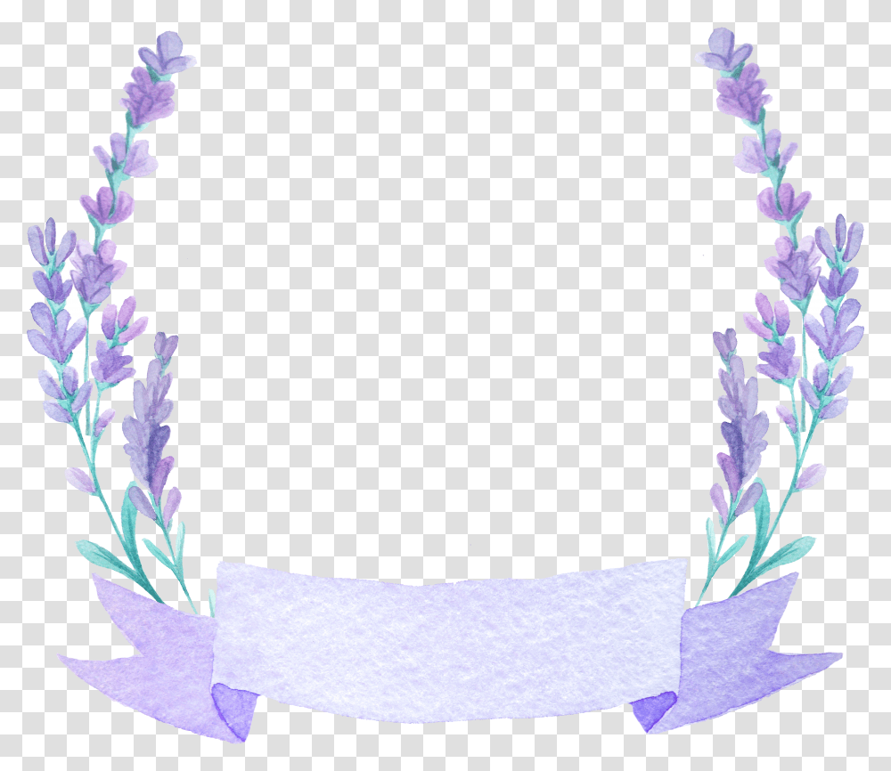 Beautiful Flower Wedding Lavender French Watercolor Lavender Ribbon Watercolor Transparent Png