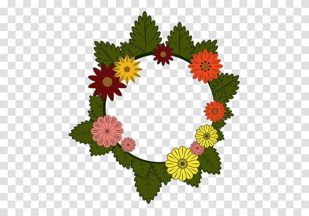 Beautiful Flower Wreath Wedding Flower Floral And Vector, Pattern, Floral Design Transparent Png