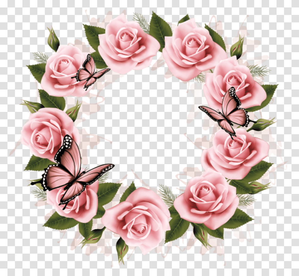 Beautiful Flowers And Butterflies, Floral Design, Pattern Transparent Png