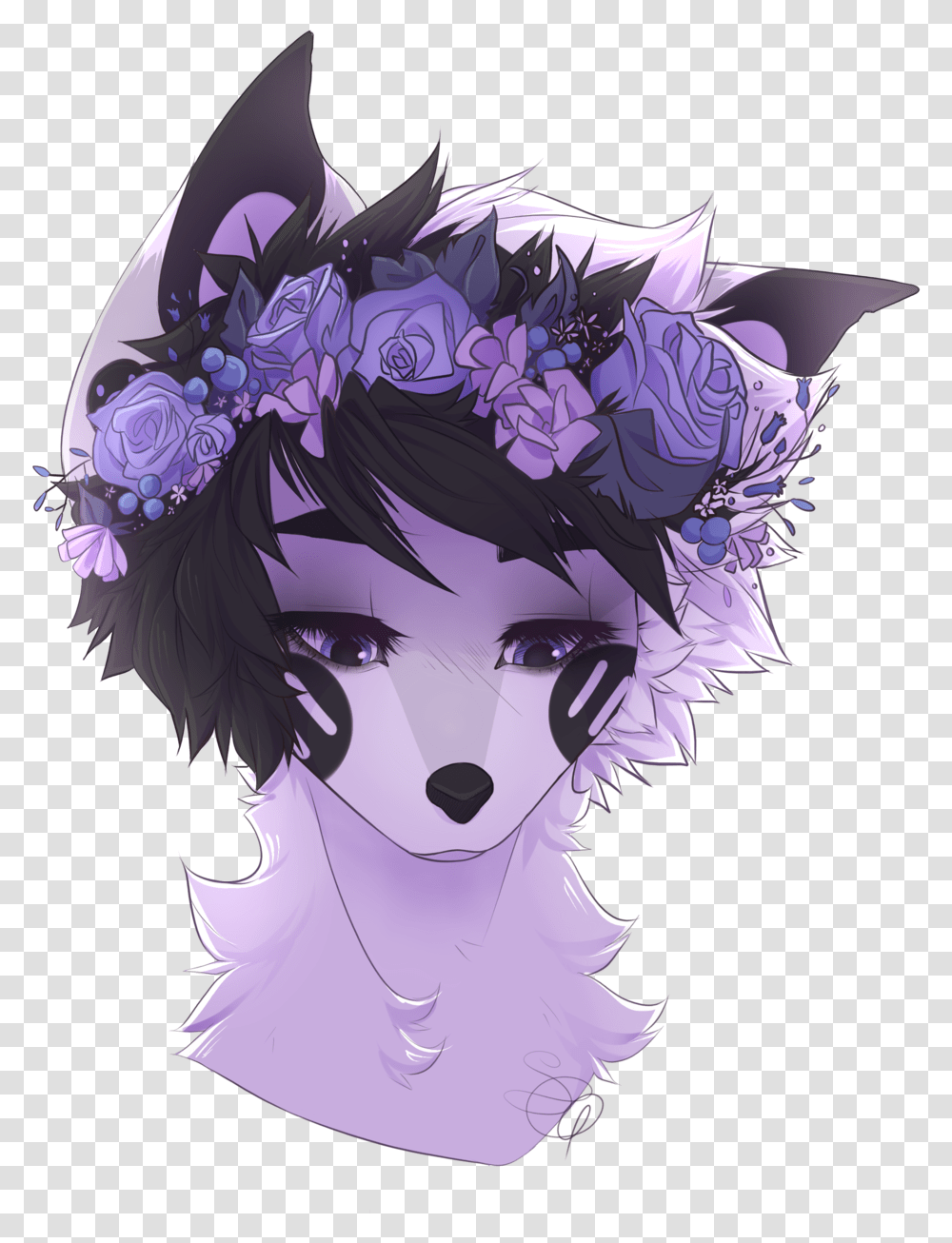 Beautiful Flowers Snapchat Furry Icon, Graphics, Art, Comics, Book Transparent Png