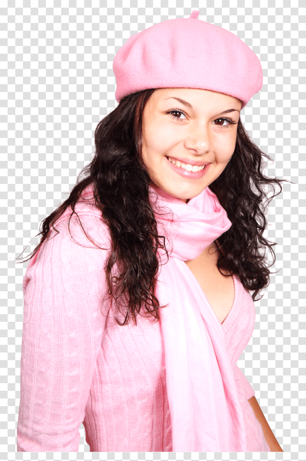 Beautiful Girl In Pink Dress Image Portable Network Graphics, Clothing, Person, Sleeve, Hat Transparent Png