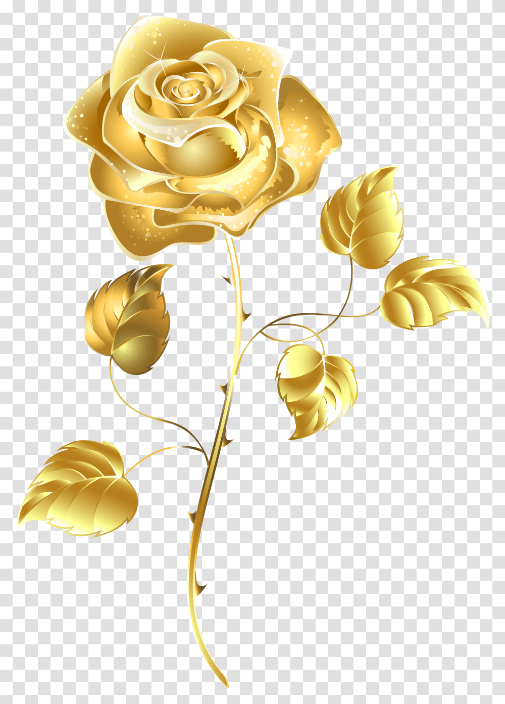 Beautiful Gold Rose Clip Art Image Background Gold Flower Transparent Png