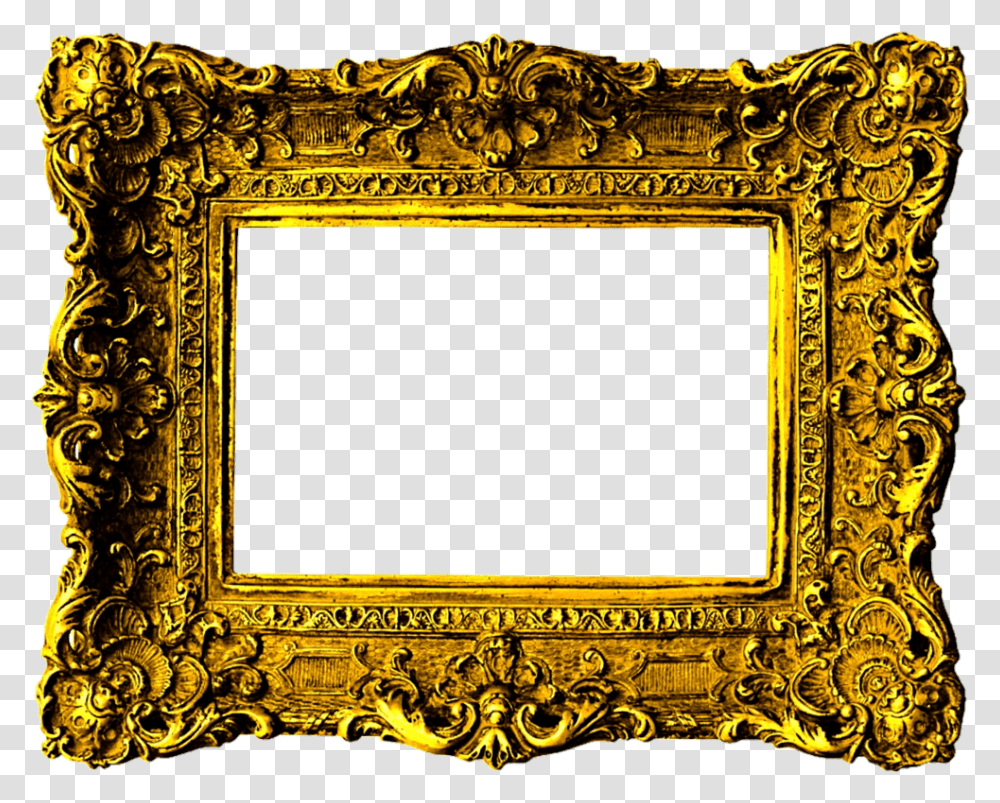 Beautiful Gold Victorian Frame, Gate, Pattern, Floral Design Transparent Png